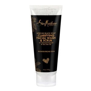Shea Moisture African Black Soap Clarifying Facial Wash & Scrub 113g Shea Moisture