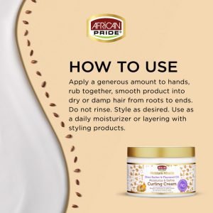 African Pride Moisture Miracle Shea Butter & Flaxseed Oil Curling Cream 340g African Pride