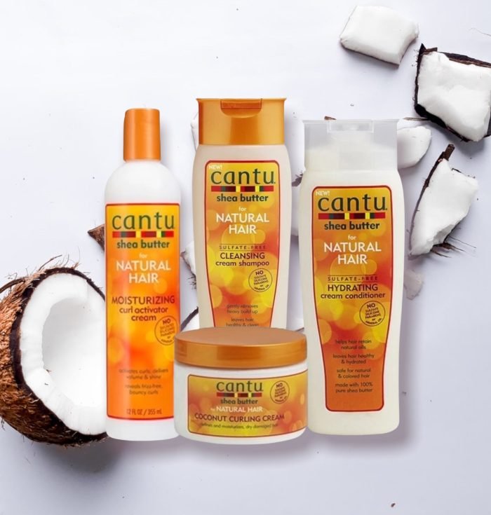 Cantu Shea Butter 4er Set mit Shampoo, Conditioner, Curl Activator und Curling Cream Cantu