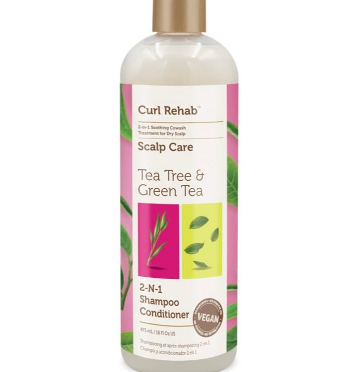 Curl Rehab Tea Tree Oil & Green Tea 2-in-1 Shampoo Conditioner 473ml Curl Rehab